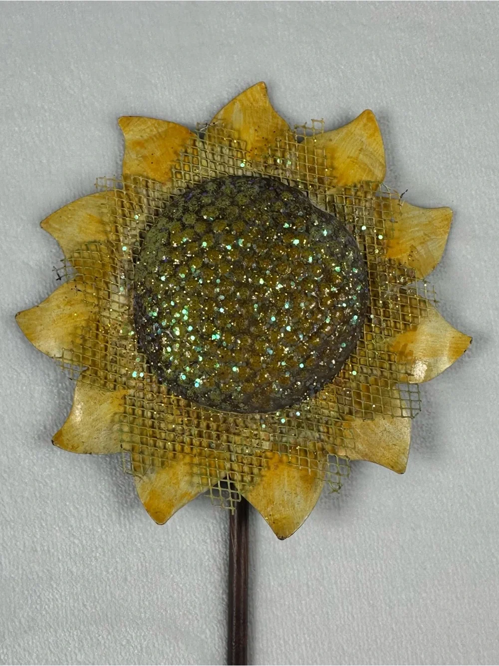 Metal Sunflower Wall Hook - Yellow Decorative Wall Decor